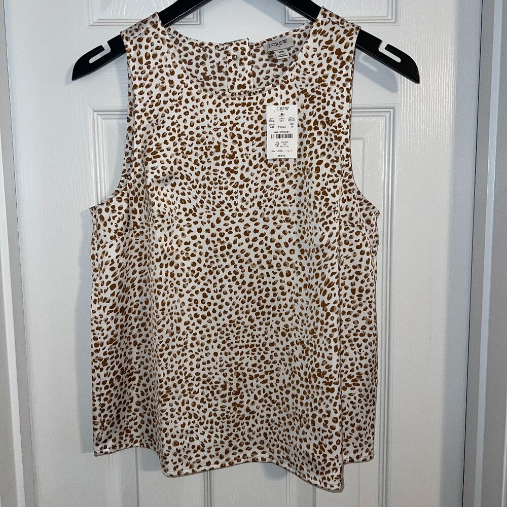 J. Crew Factory Printed Button-Back Shell